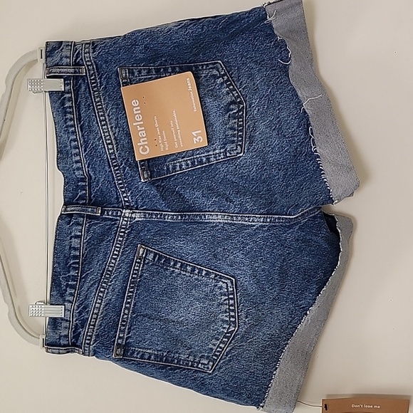 Reformation Charlene High Rise Cuffed Jean Shorts Size 31 NWT - Picture 14 of 16